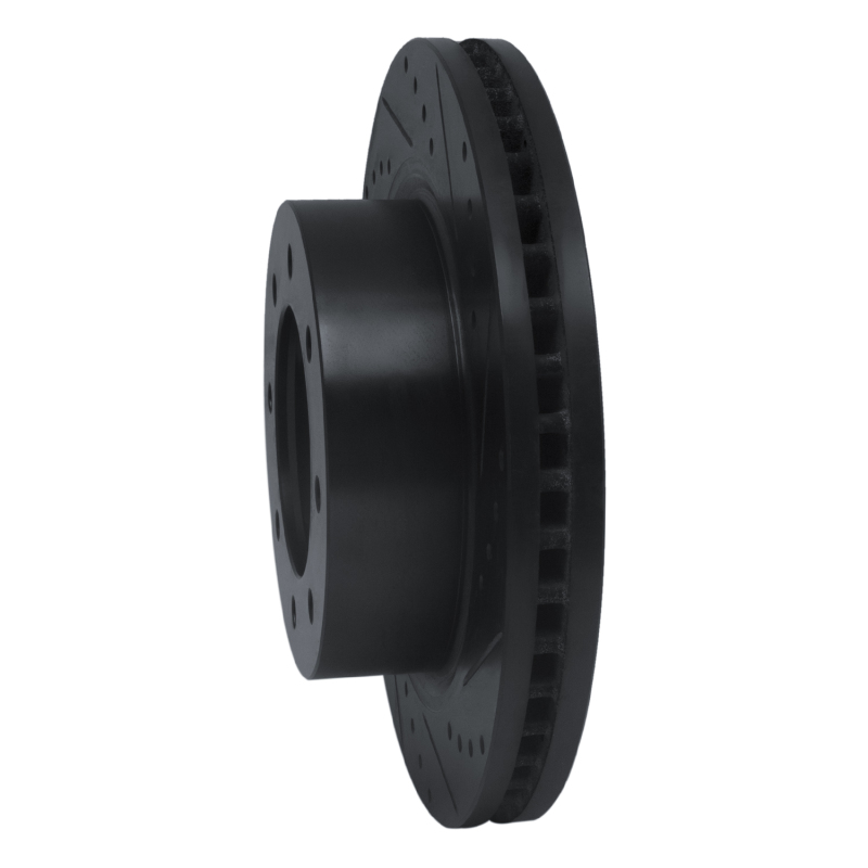 Nissan NV1500 Brake Rotor (1) - Front Right - R1 Concepts - Drilled & Slotted - Black - `12-`21